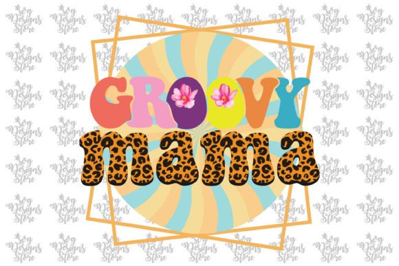 Groovy Mama Mom Sublimation Svg Design for Graphics and Crafts