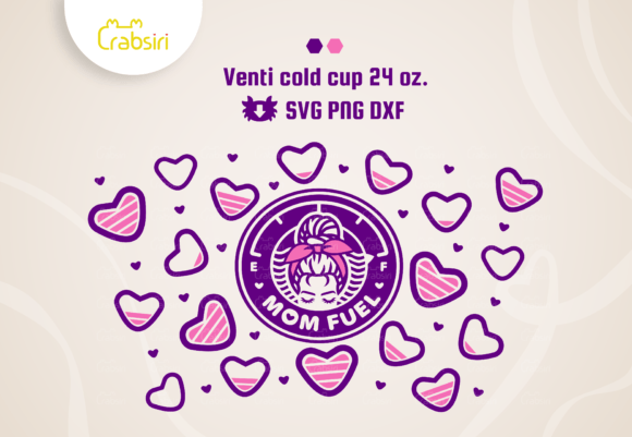 Hearts Messy Bun Hair Bow Mom Fuel SVG Graphics and Crafts Review