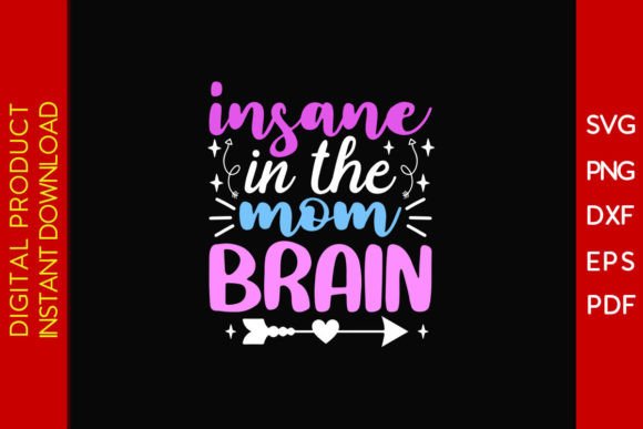 Insane in the Mom Brain SVG Cut File Graphics and Crafts