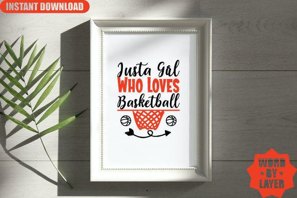 Just a Girl Who Loves Basketball Svg Des Graphics and Crafts