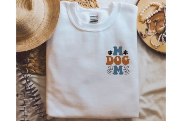 Mom Dog SVG Retro Groovy Graphics for Crafts
