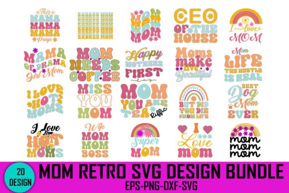 Mom Retro Svg Design Bundle: Graphics and Crafts for Branding