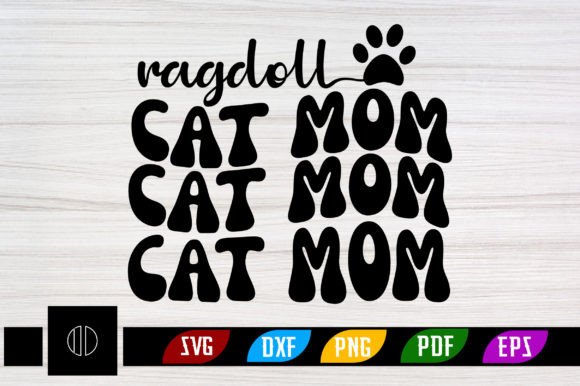 Ragdoll Cat Mom Retro Svg Design Graphics for Crafts