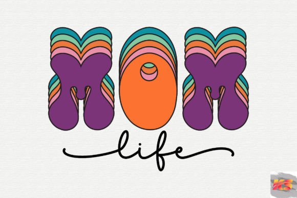 Retro Mom Life SVG Graphics for Crafts and Branding