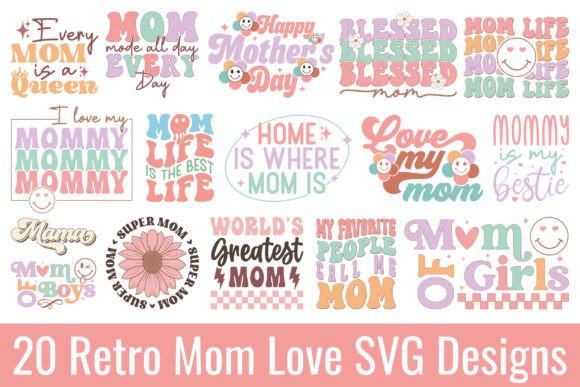 Retro Mom Love SVG Bundle Graphics and Crafts Review