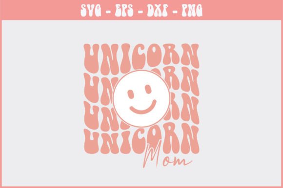 Unicorn Mom Retro Svg Design Graphics and Crafts